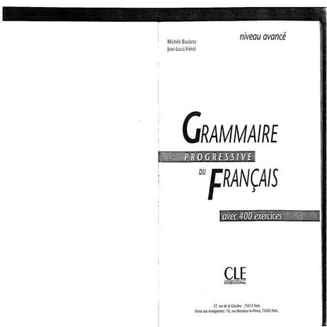 Cle international   grammaire progressive du francais avec 400 exercices - ni...