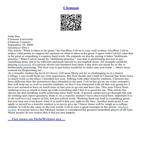 Clemson | PDF