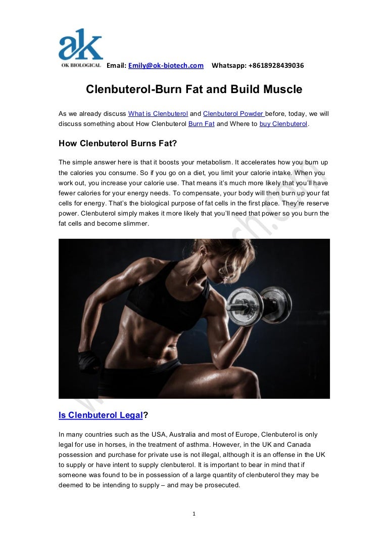 Clenbuterol burn fat and build muscle