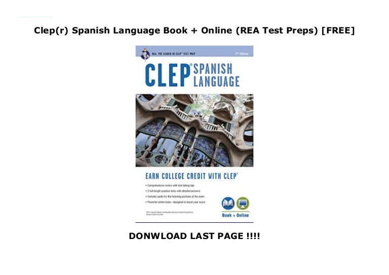 Clep R Spanish Language Book Online Rea Test Preps Free