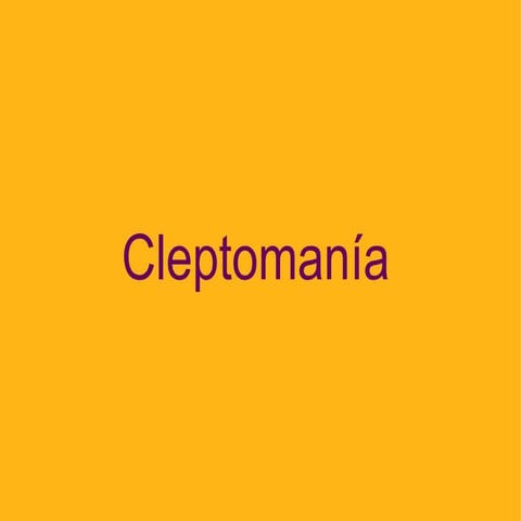 Cleptomanía