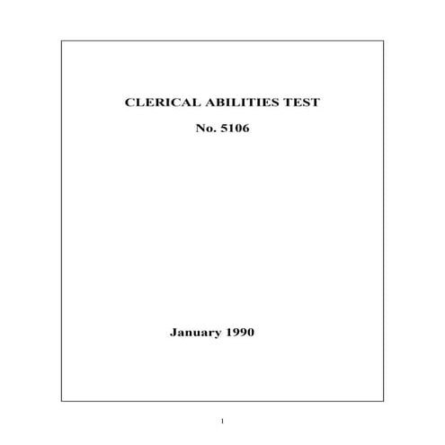 Clerical abilities (5106)