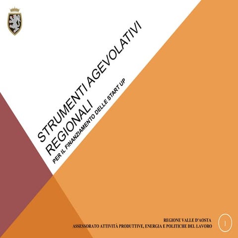 Legge regionale della Valle d'Aosta: incentivi per imprese innovative