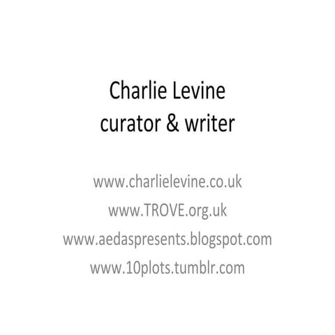 CLevine talk Cov feb 2012