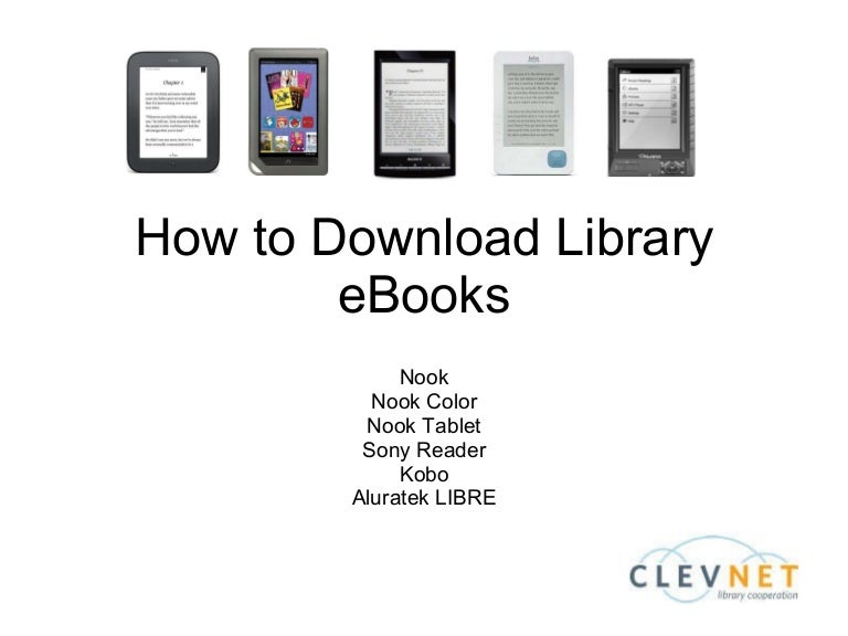 How to Download Library eBooks NookSonyetc