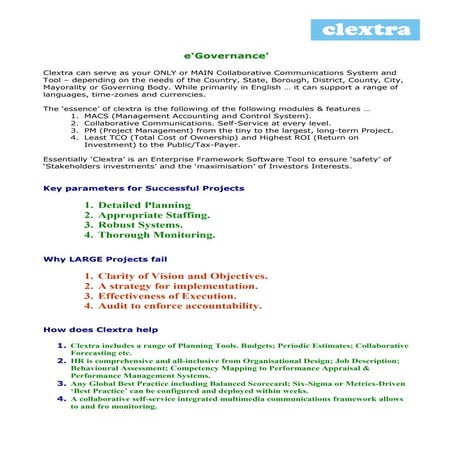 Clextra e governance