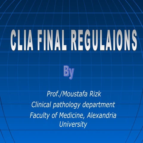 Clia final regulations