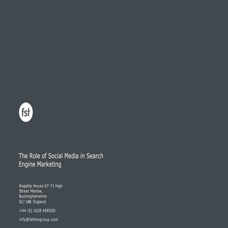 The Role of Social Media in Search Engine Marketing