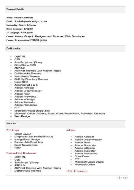 Click Here To Download My Cv In Word Format Doc