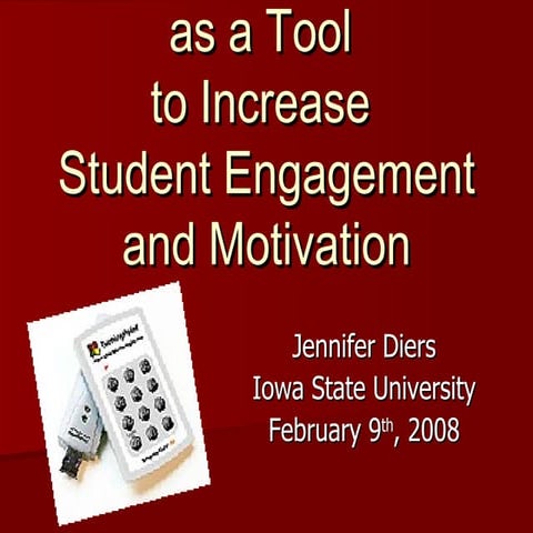 Clicker technologies as a tool to increase student engagement and motivation
