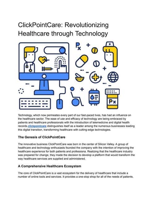 PointClickCare EHR: Smarter Documentation for Long-Term Care | PDF
