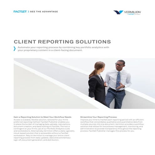 Client reporting solutions brochure