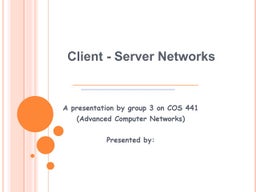Client Server Architecture ppt | PPT