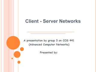 Client Server Architecture ppt | PPT