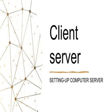 setting-up computer server(client/server topology) | PPTX | Computer ... image.