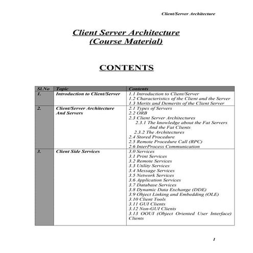 Client Server Architecture | DOC