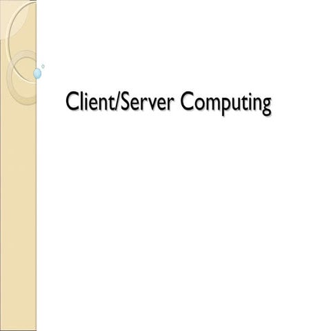 Client Server Architecture ppt | PPT