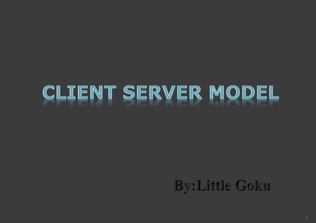 Client server model
