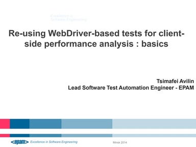 Client side performance analysis