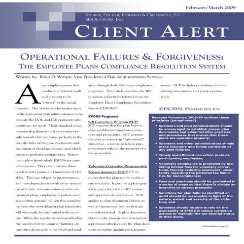 Client Alert: February 2009