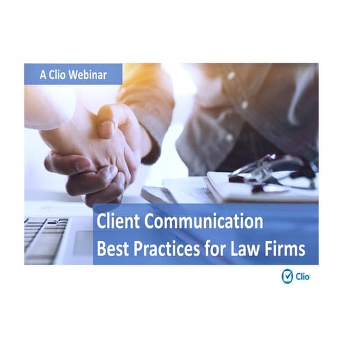 Moving to the Cloud: Client Communication Best Practices for Law Firms
