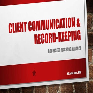 Client Communication & Record Keeping