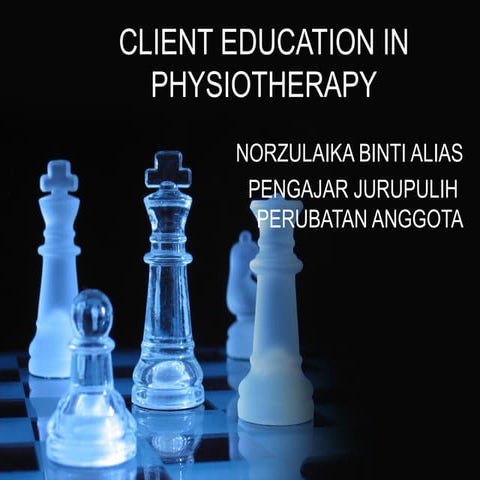 Client education in physiotherapy