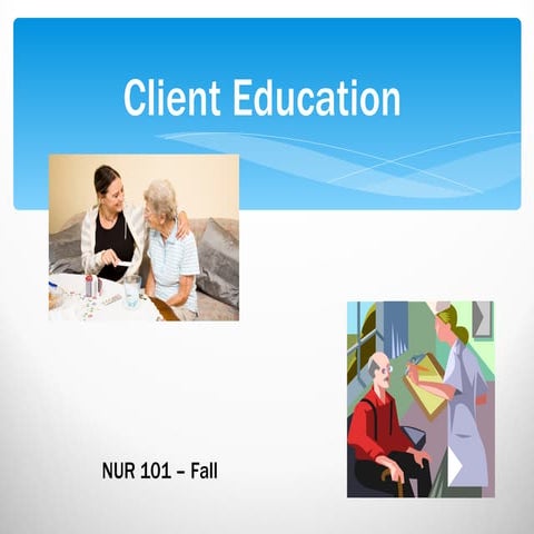 Client education moodle