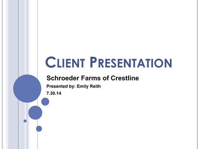 Client presentation | PPT