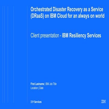 Client presentation   disaster recovery as a service