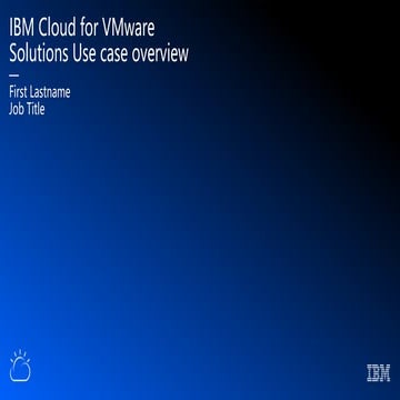 Client Presentation - IBM Cloud for VMware Solutions (3).PPTX