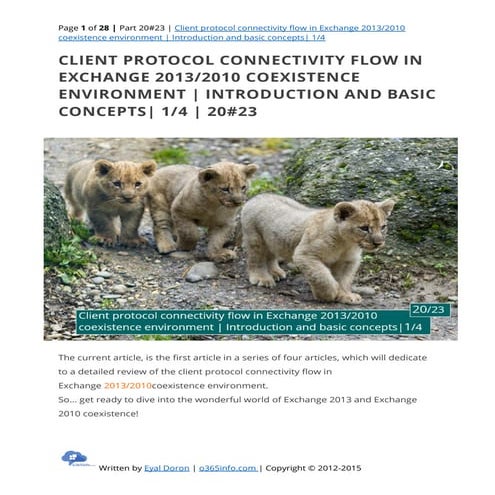Client protocol connectivity flow in Exchange 2013/2010 coexistence | Introdu...