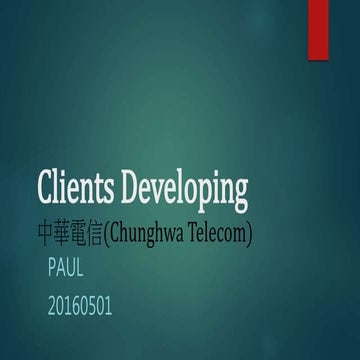 Clients developing_chunghwa telecom