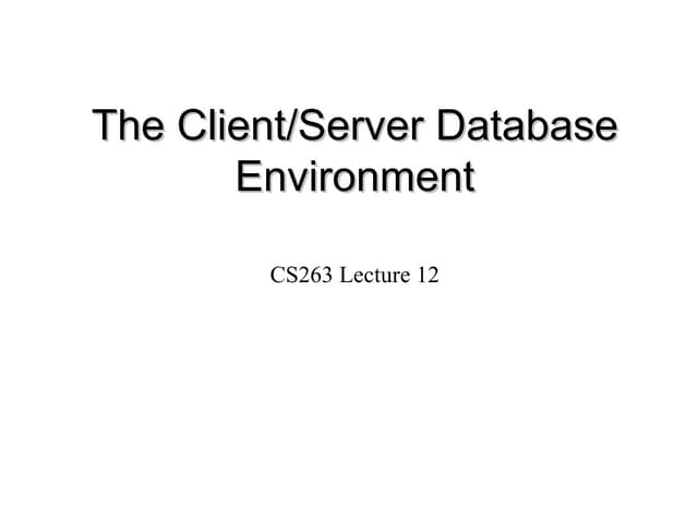 Client server