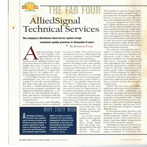 Alan Mariott | The Art and Science of Client/Server | PDF