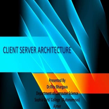 Client server architecture | PPTX | Databases | Computer Software and ...