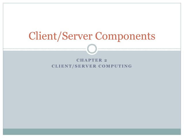 Client Server Architecture ppt