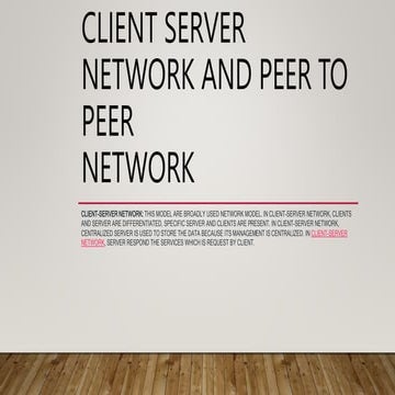 Client Server Network and Peer to Peer.pptx | Computer Networking ...