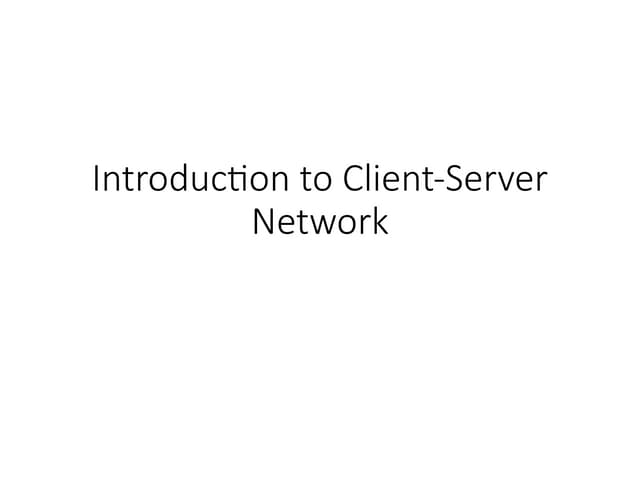 Client_Server_Network_Presentation for f | PPT