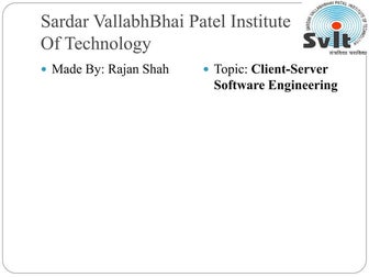 Client server s/w Engineering