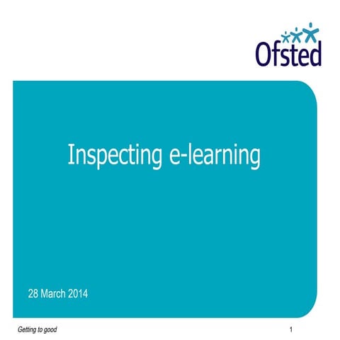 Cliff Rose - Inspecting e-learning