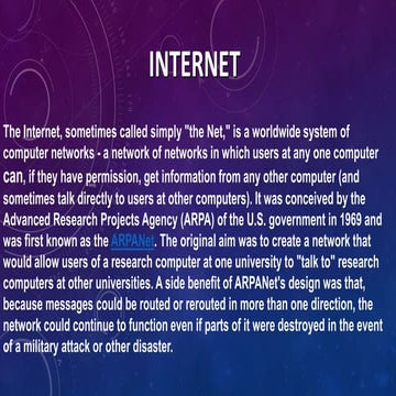 PPT On INTERNET | PPTX