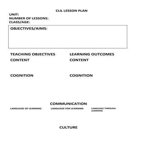 Clil lesson plan tobarra | PPT