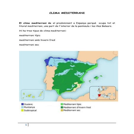 Clima mediterrani 6 primaria