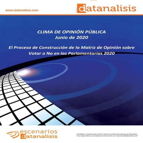 DATANALISIS: Clima de Opinión Pública Junio 2020