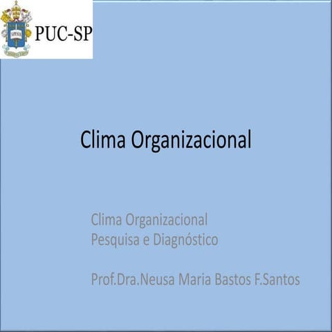 Clima Organizacional - Institutos de Pesquisa