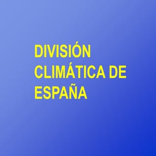 Climas de españa