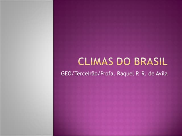 Climas do brasil