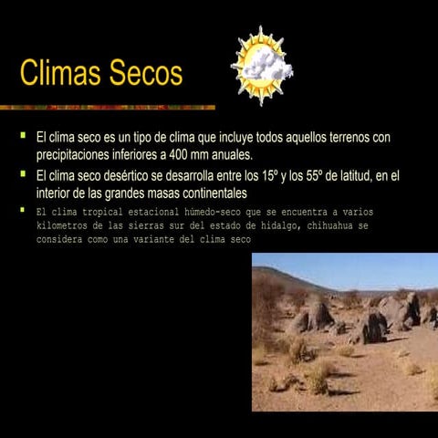 Climas secos | PPT