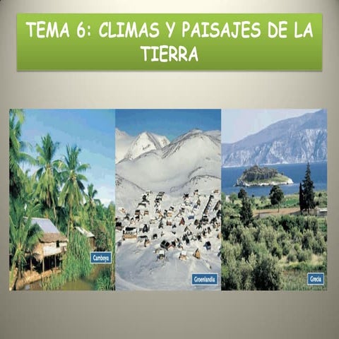 Climas y paisajes de la tierra. | PDF